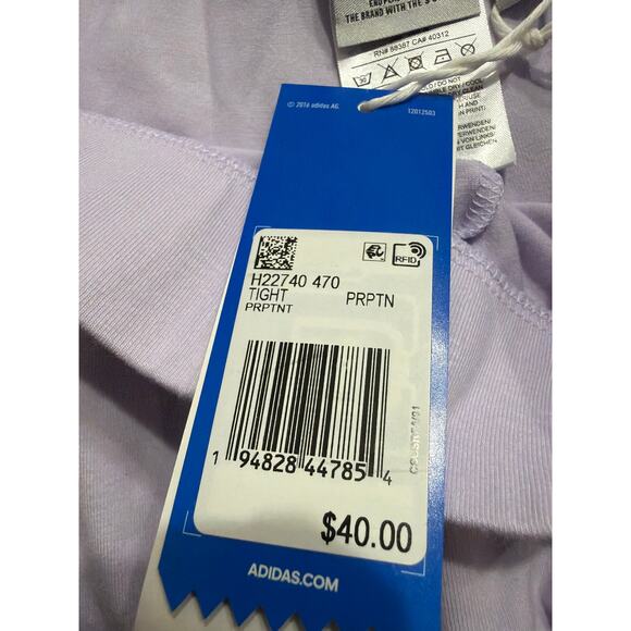 Adidas Originals Women's Adicolor Essential Light Purple Leggings Size XS New - Picture 7 of 8